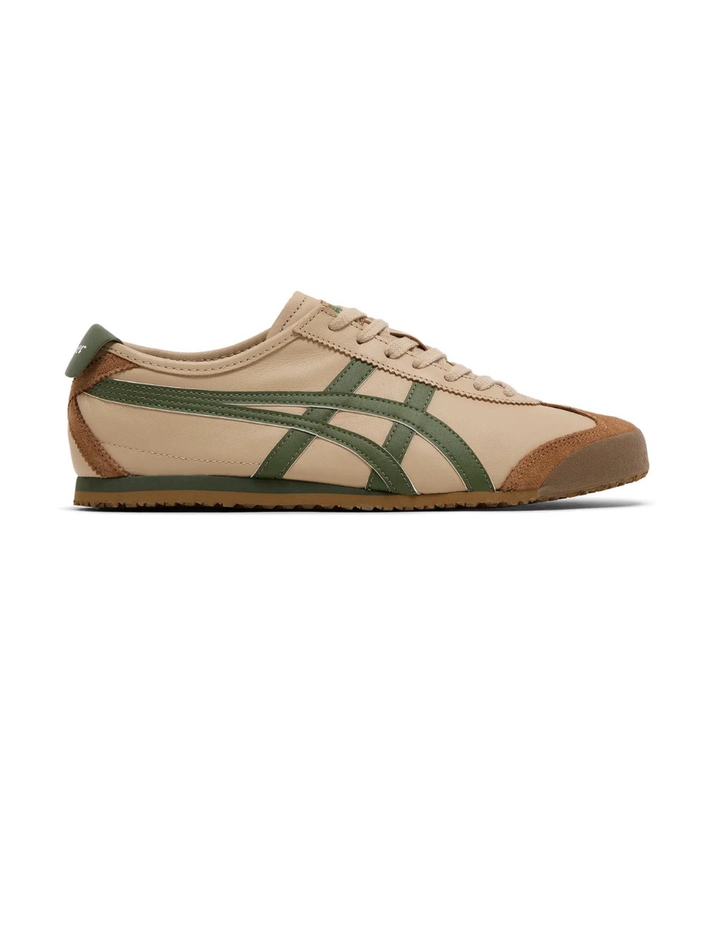 Onitsuka Tiger Mexico 66 Sneaker in Beige and Green